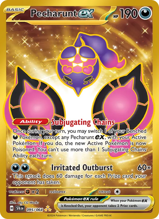 Pecharunt ex Holo 095/64 Shrouded Fable Pokémon Card