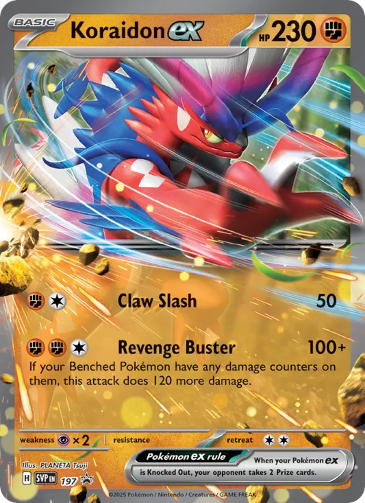 Koraidon ex Non-Foil 197/225 SVP Black Star Promos Pokémon Card