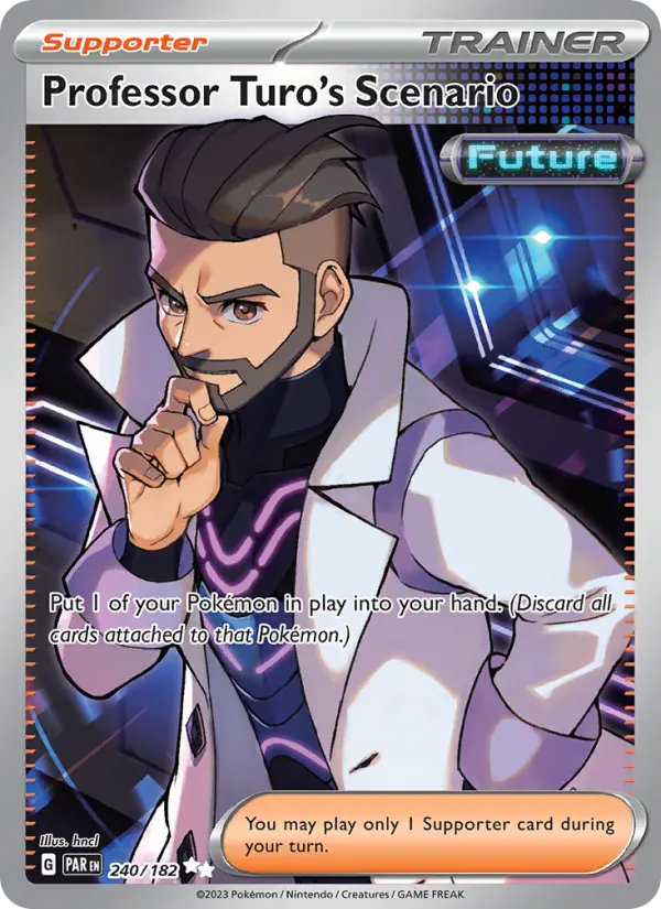 Professor Turo's Scenario Holo 240/182 Paradox Rift Pokémon Card