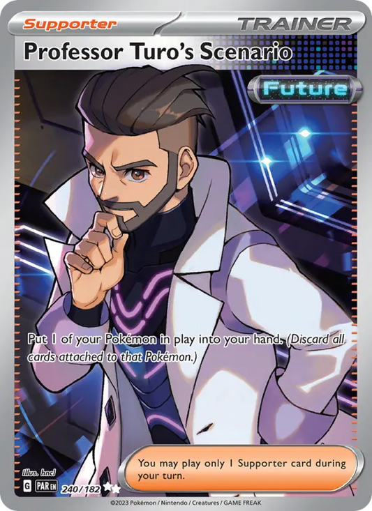 Professor Turo's Scenario Holo 240/182 Paradox Rift Pokémon Card
