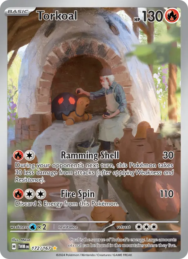 Torkoal Holo 172/167 Twilight Masquerade Pokémon Card