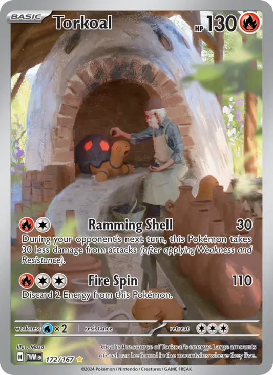 Torkoal Holo 172/167 Twilight Masquerade Pokémon Card