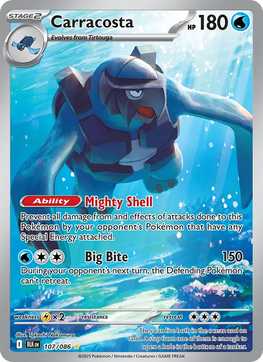 Carracosta Holo 107/86 Black Bolt Pokémon Card
