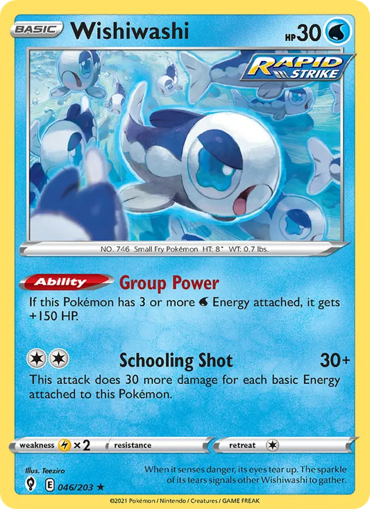 Wishiwashi Normal 046/203 Evolving Skies Pokémon Card