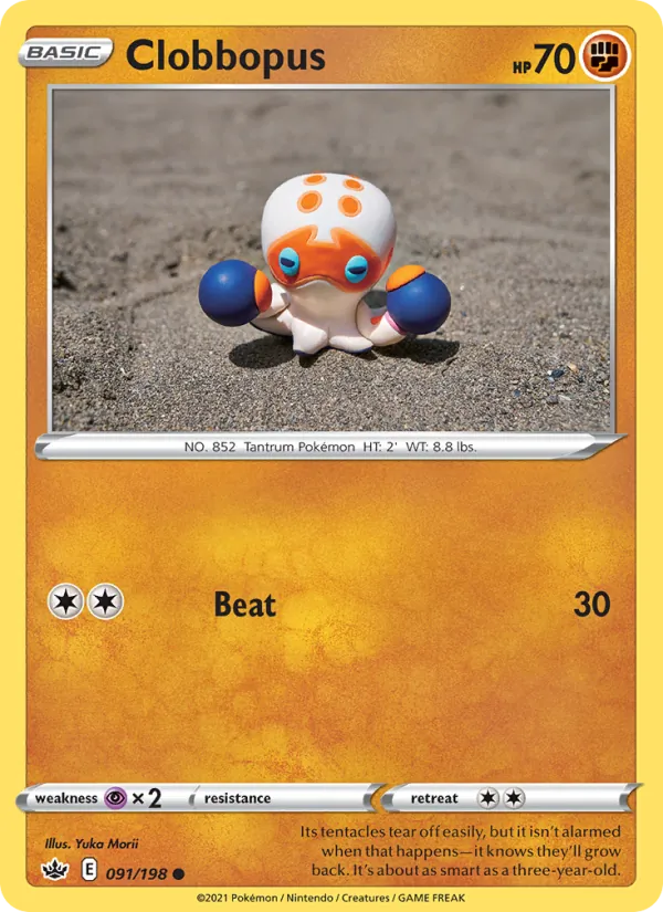 Clobbopus Reverse Holo 091/198 Chilling Reign Pokémon Card