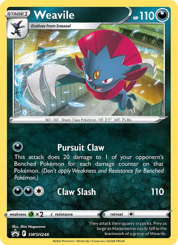 Weavile Holo WH246/307 SWSH Black Star Promos Pokémon Card