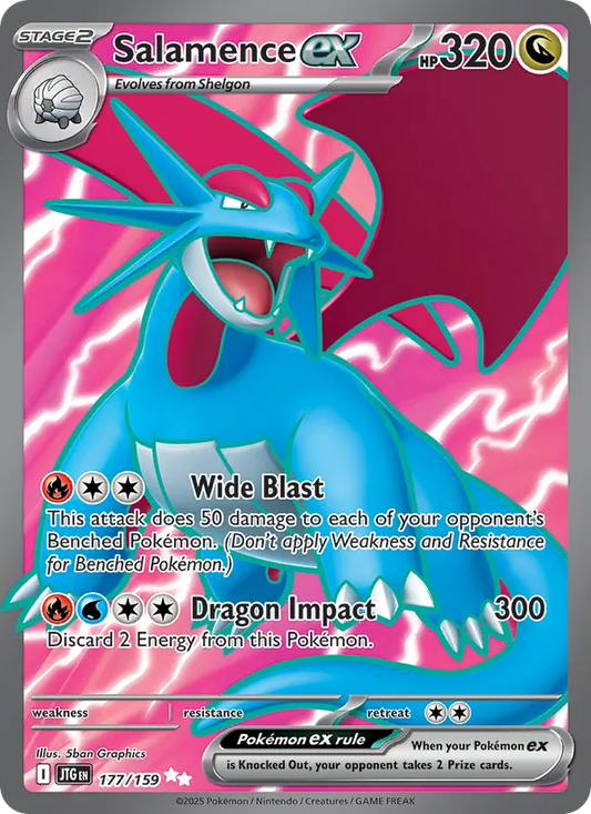 Salamence ex Holo 177/159 Journey Together Pokémon Card
