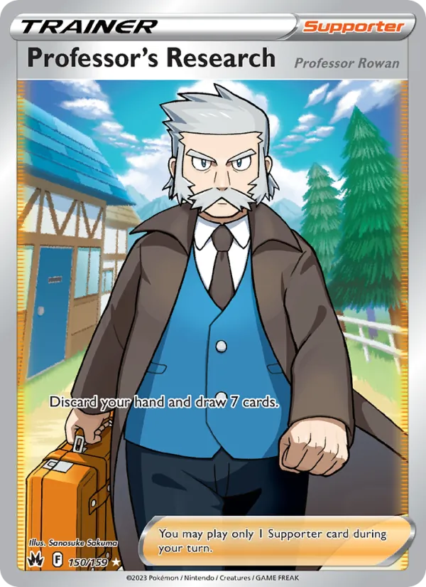 Professor's Research Holo 150/159 Crown Zenith Pokémon Card