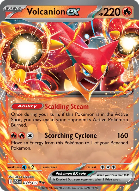 Volcanion ex Holo 031/159 Journey Together Pokémon Card