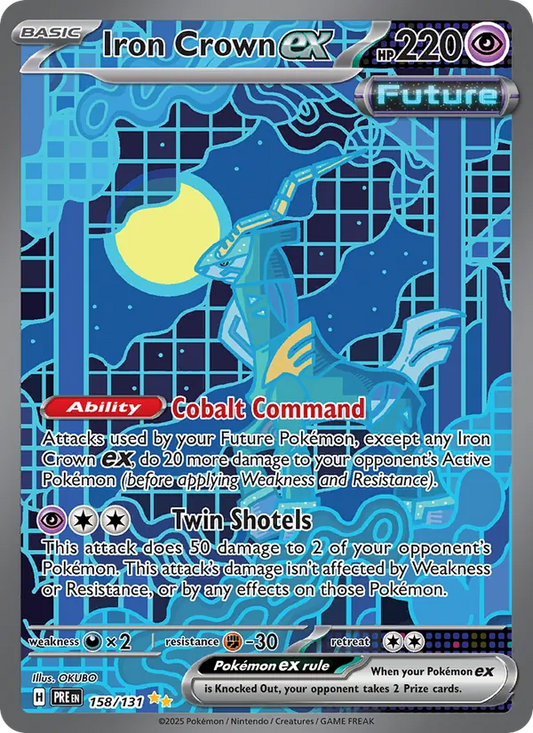 Iron Crown ex Holo 158/131 Prismatic Evolutions Pokémon Card