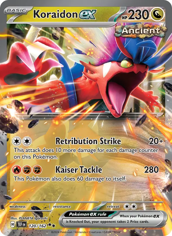Koraidon ex Holo 120/162 Temporal Forces Pokémon Card