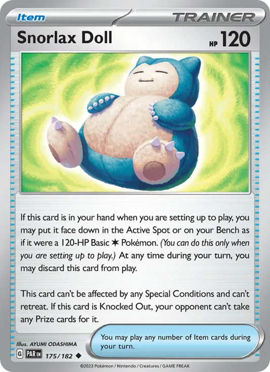 Snorlax Doll Normal 175/182 Paradox Rift Pokémon Card