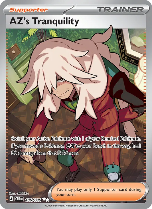 AZ's Tranquility Holo 106/86 Chaos Rising Pokémon Card