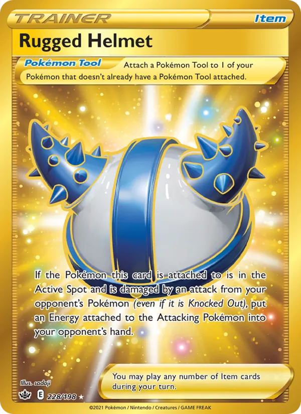 Rugged Helmet Holo 228/198 Chilling Reign Pokémon Card