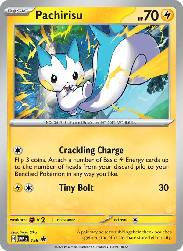 Pachirisu Non-Foil 158/225 SVP Black Star Promos Pokémon Card
