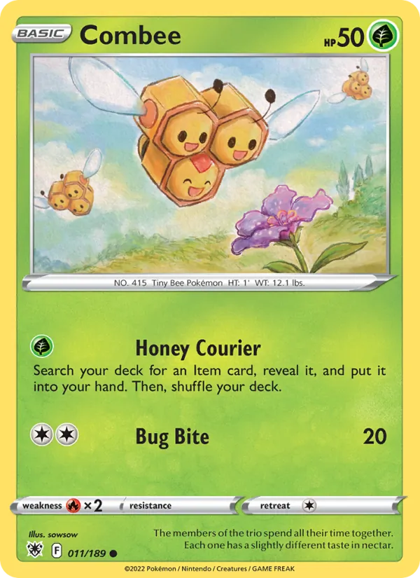 Combee Reverse Holo 011/189 Astral Radiance Pokémon Card