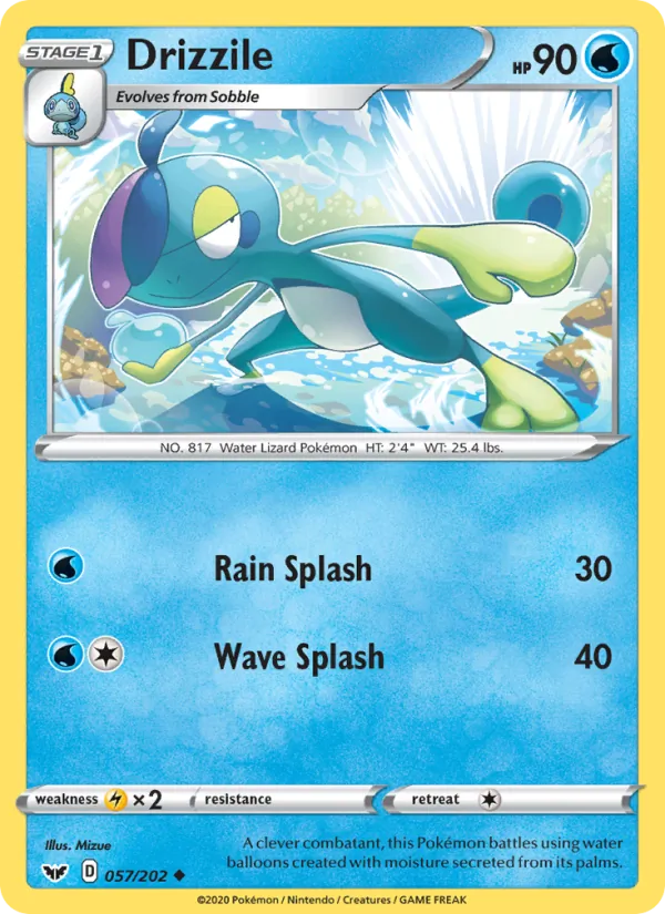 Drizzile Reverse Holo 057/202 Sword & Shield Pokémon Card