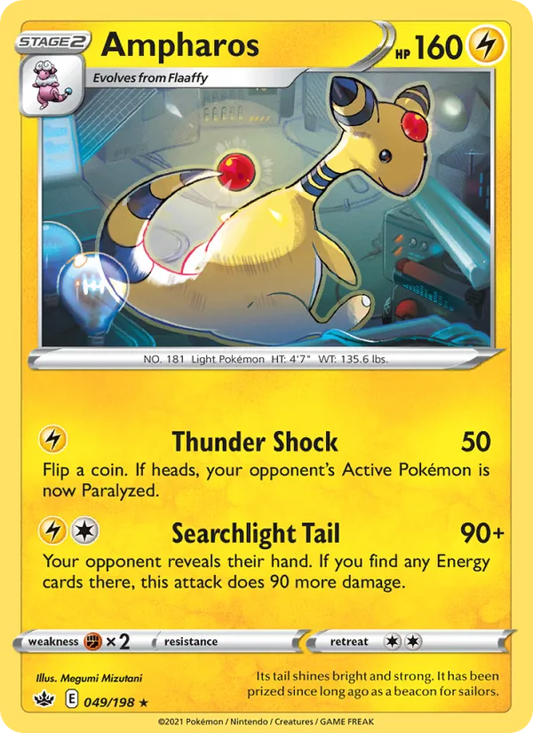Ampharos Reverse Holo 049/198 Chilling Reign Pokémon Card