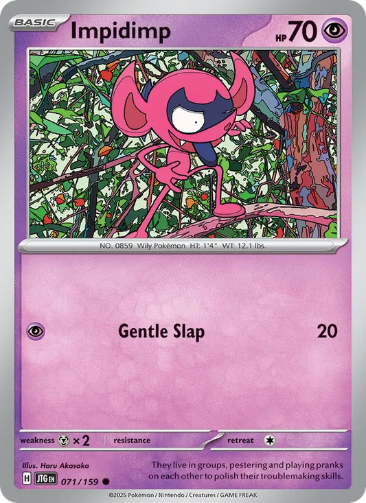 Impidimp Normal 071/159 Journey Together Pokémon Card