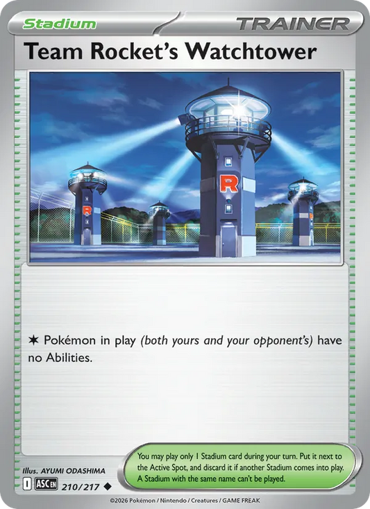 Team Rocket's Watchtower Normal 210/217 Ascended Heroes Pokémon Card