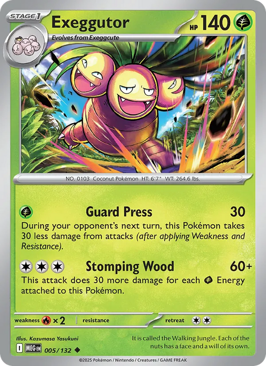 Exeggutor Normal 005/132 Mega Evolution Pokémon Card