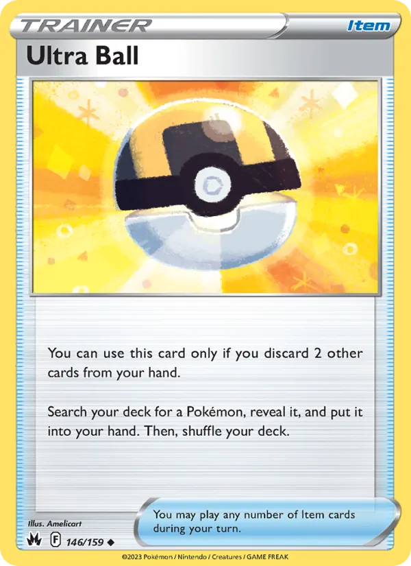 Ultra Ball Reverse Holo 146/159 Crown Zenith Pokémon Card
