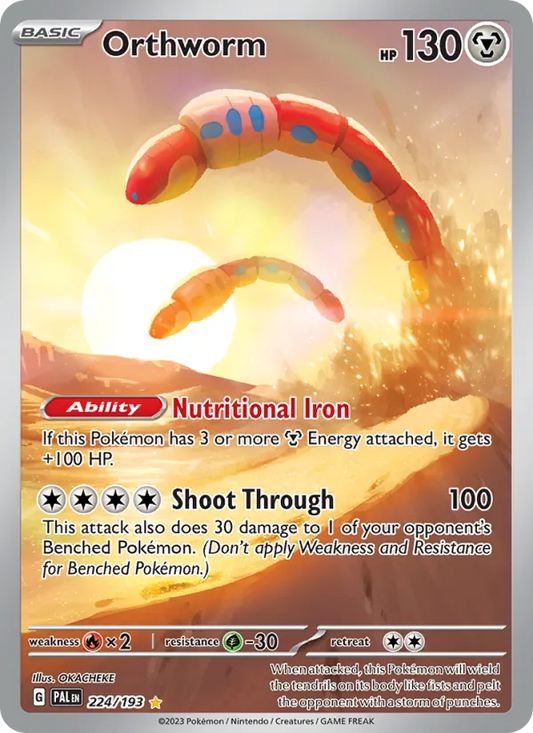 Orthworm Holo 224/193 Paldea Evolved Pokémon Card
