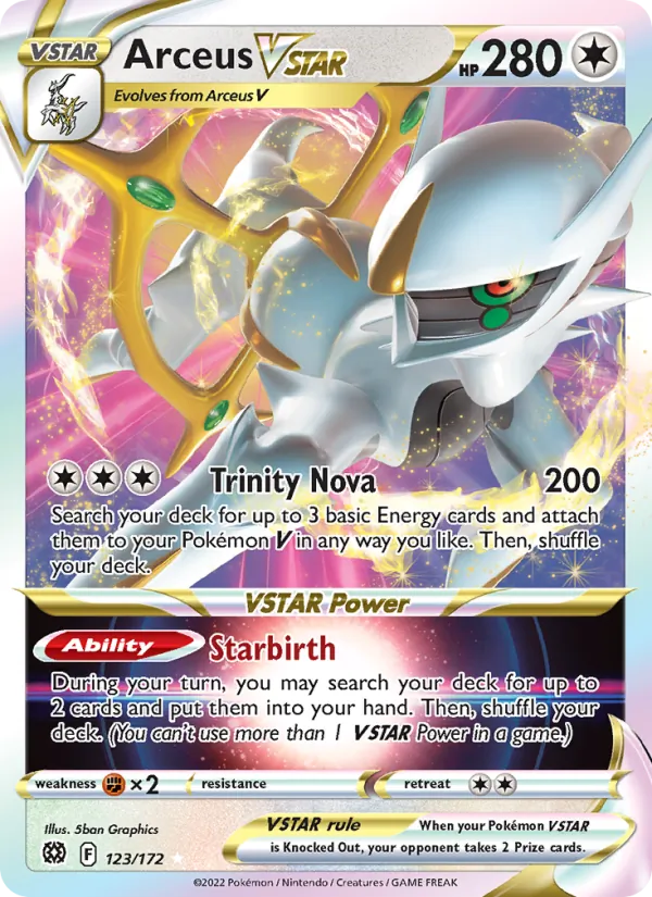 Arceus VSTAR Holo 123/172 Brilliant Stars Pokémon Card