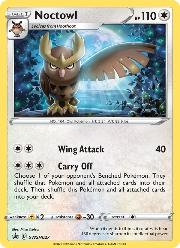 Noctowl Holo WH027/307 SWSH Black Star Promos Pokémon Card