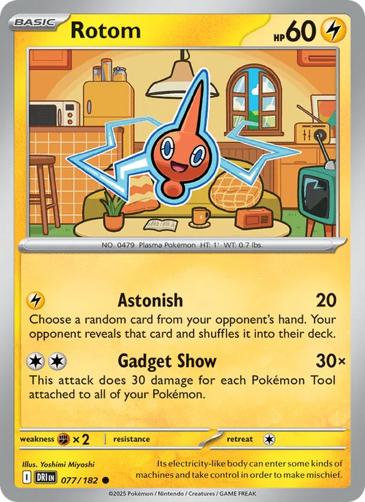 Rotom Normal 077/182 Destined Rivals Pokémon Card