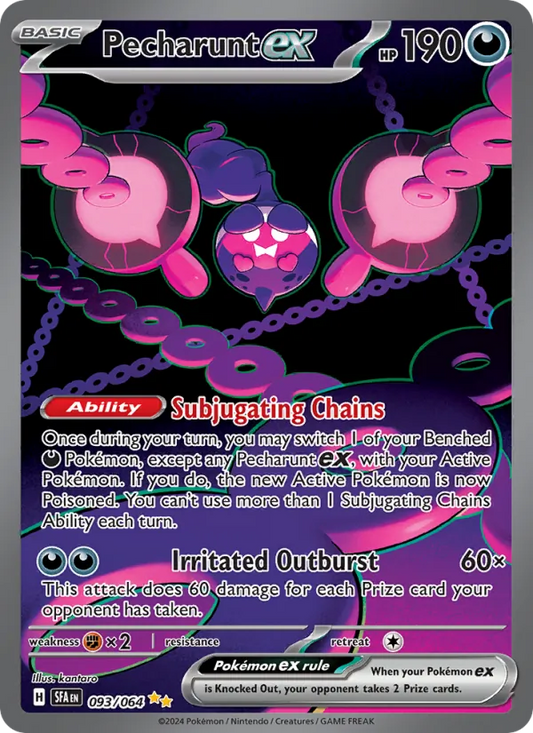 Pecharunt ex Holo 093/64 Shrouded Fable Pokémon Card