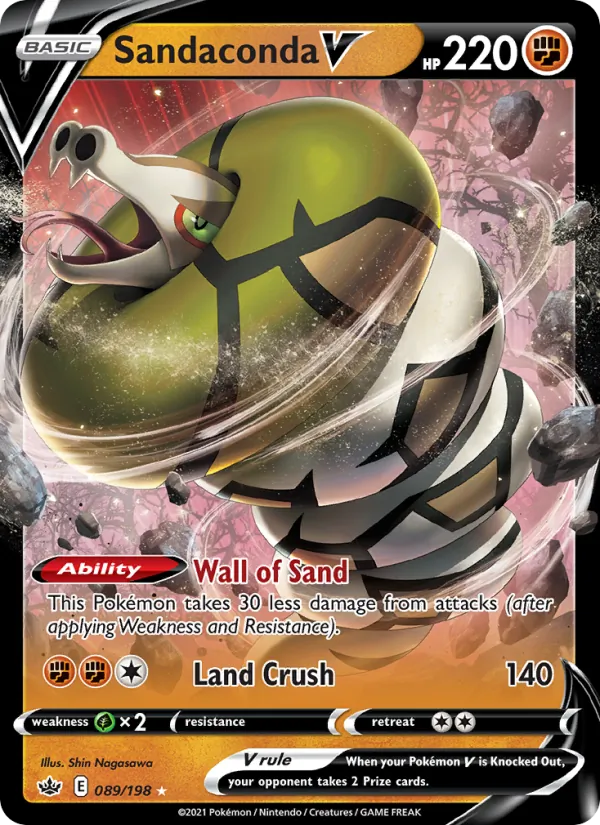 Sandaconda V Holo 089/198 Chilling Reign Pokémon Card