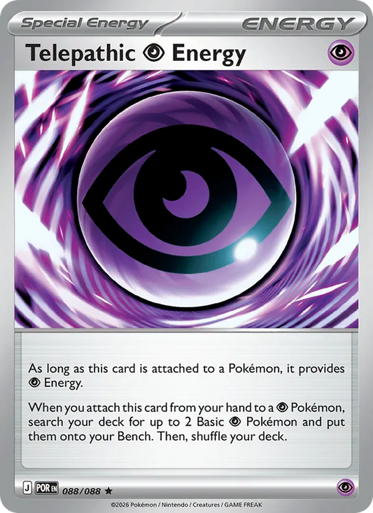 Telepathic Psychic Energy Normal 088/88 Perfect Order Pokémon Card