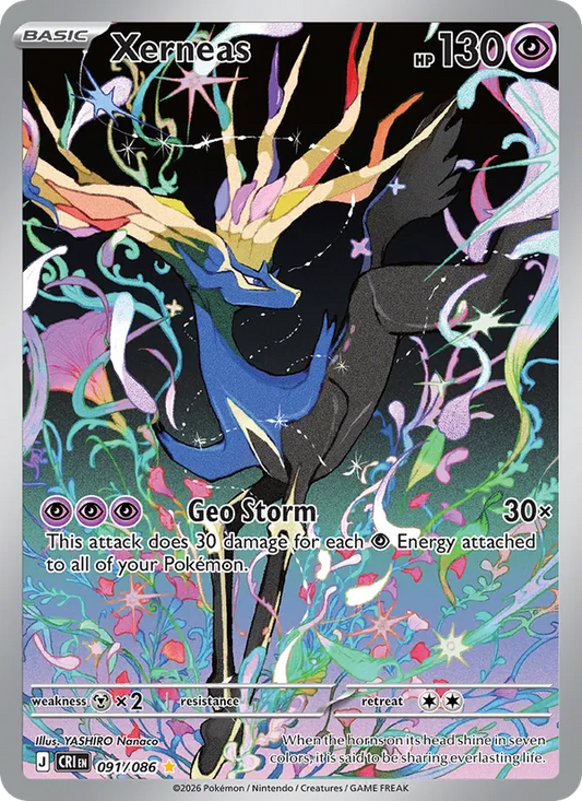 Xerneas Holo 091/86 Chaos Rising Pokémon Card