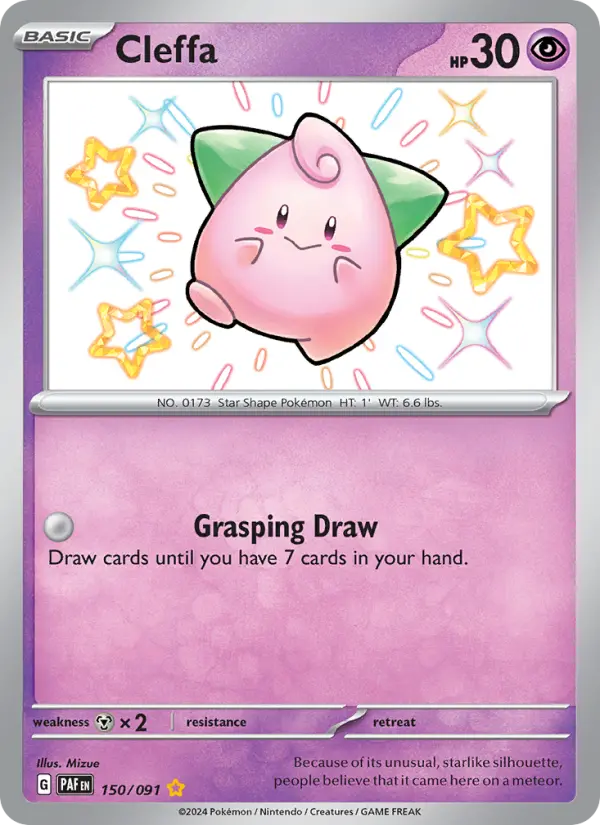 Cleffa Holo 150/91 Paldean Fates Pokémon Card