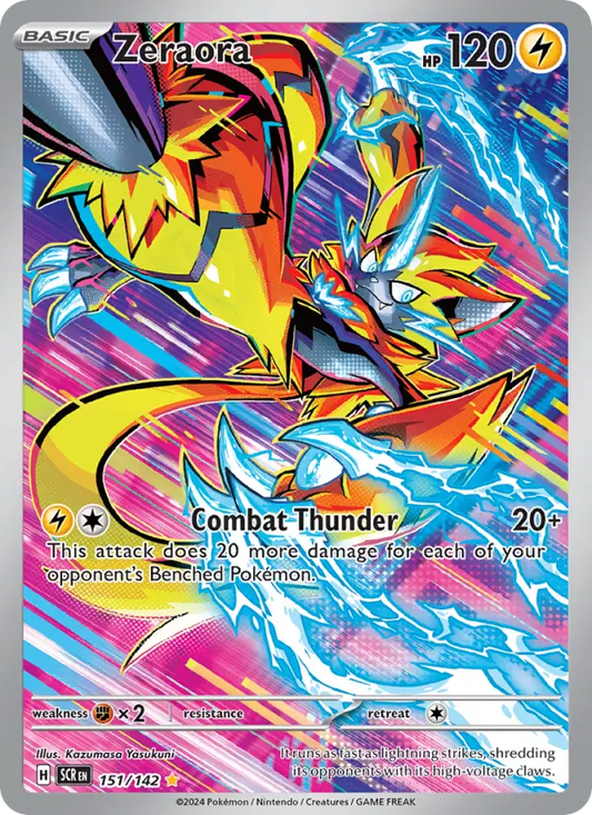 Zeraora Holo 151/142 Stellar Crown Pokémon Card