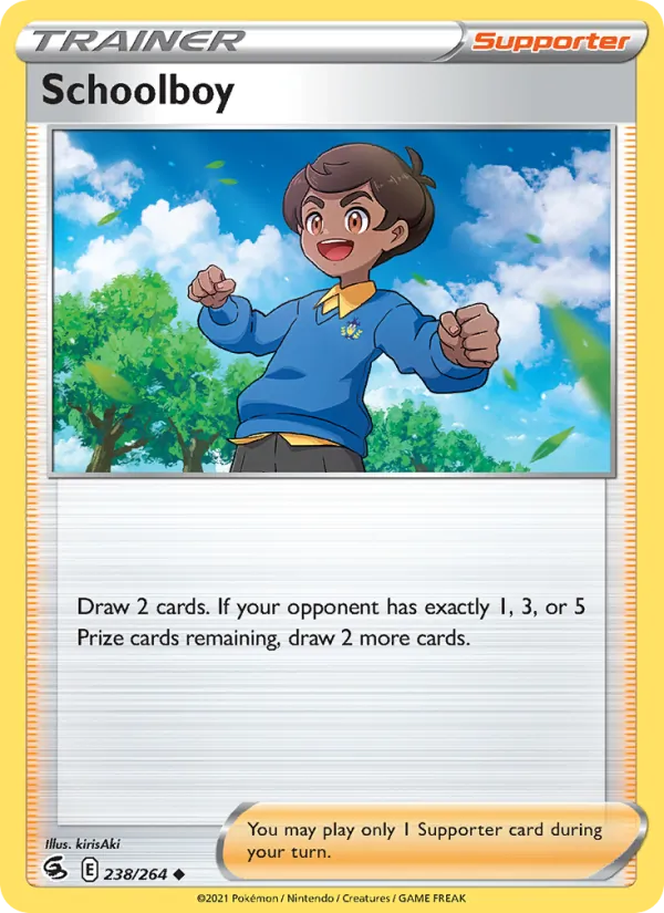 Schoolboy Reverse Holo 238/264 Fusion Strike Pokémon Card