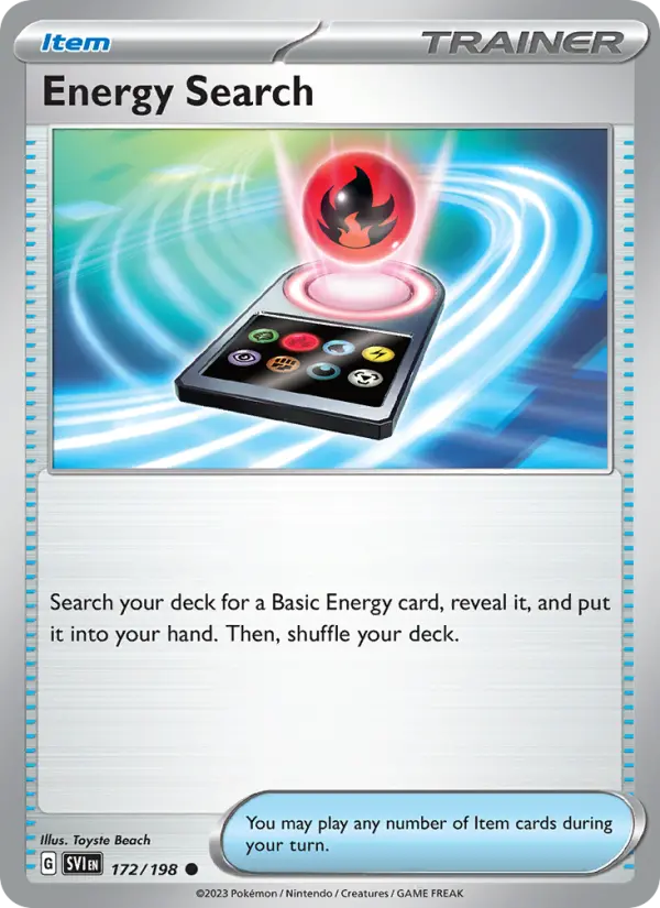 Energy Search Non-Foil 172/198 Scarlet & Violet Pokémon Card