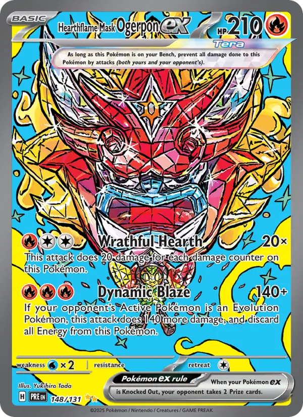 Hearthflame Mask Ogerpon ex (PRE) 148