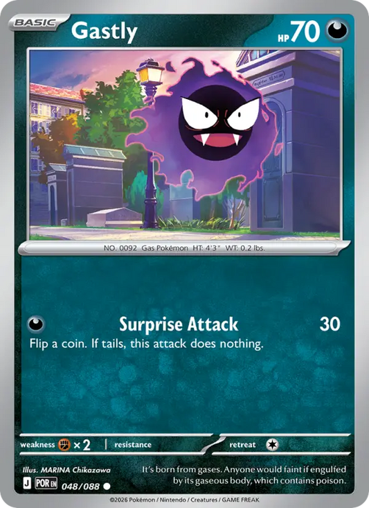 Gastly Reverse Holo 048/88 Perfect Order Pokémon Card