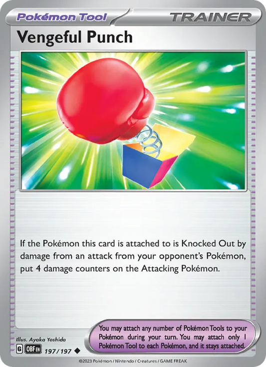 Vengeful Punch Normal 197/197 Obsidian Flames Pokémon Card