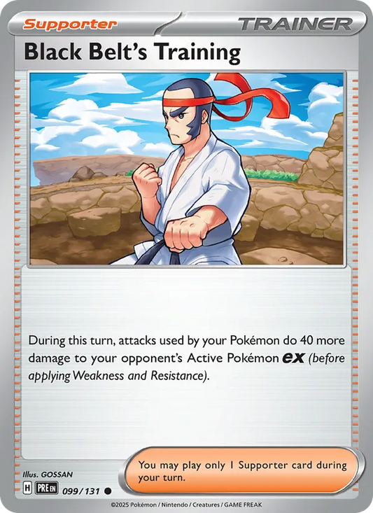 Black Belt's Training Normal 099/131 Prismatic Evolutions Pokémon Card