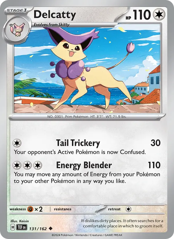 Delcatty Reverse Holo 131/162 Temporal Forces Pokémon Card