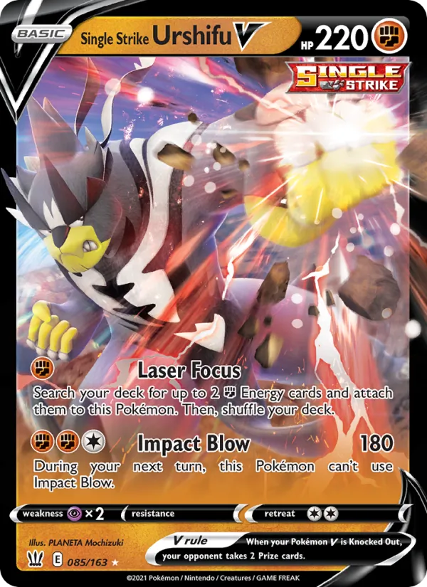 Single Strike Urshifu V Holo 085/163 Battle Styles Pokémon Card