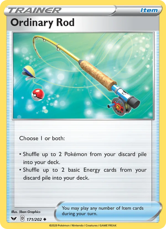 Ordinary Rod Normal 171/202 Sword & Shield Pokémon Card