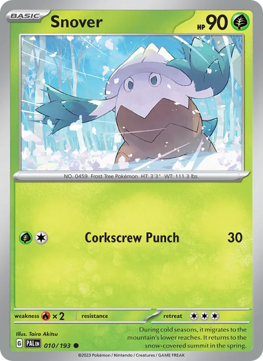 Snover Normal 010/193 Paldea Evolved Pokémon Card