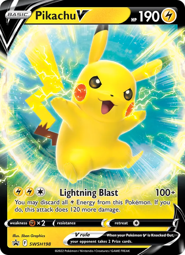 Pikachu V Holo WH198/307 SWSH Black Star Promos Pokémon Card