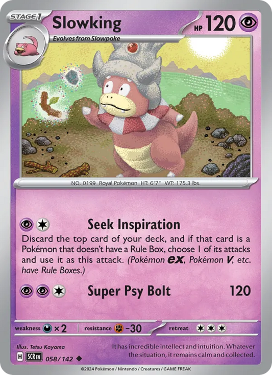 Slowking Normal 058/142 Stellar Crown Pokémon Card