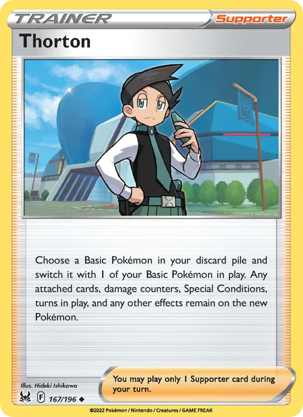 Thorton Reverse Holo 167/196 Lost Origin Pokémon Card