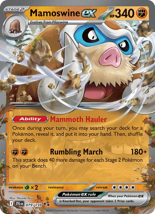 Mamoswine ex Holo 079/159 Journey Together Pokémon Card